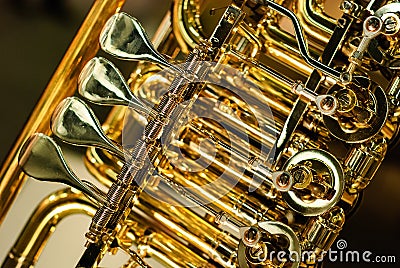 Brass instrument detail Stock Photo