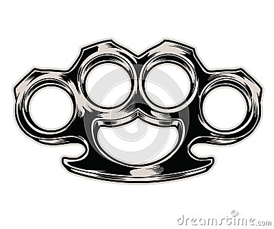 Brass knuckles Vector Illustration