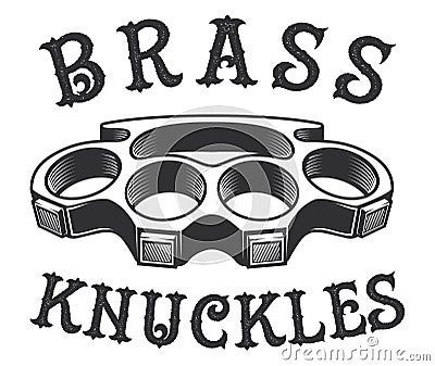 Brass knuckles Vector Illustration