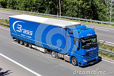 Brass Mercedes-Benz Actros Editorial Stock Photo