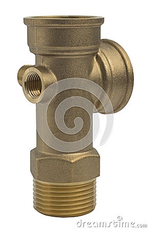 Brass Multiway Fitting R5. Stock Photo