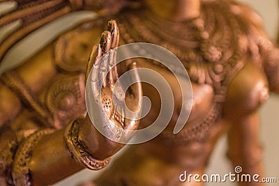 Brass shiva statue Stock Photo