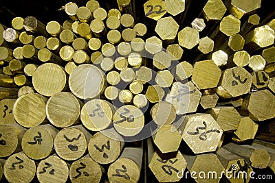 BRASS STORAGE Stock Photo