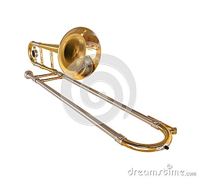 Brass Trombone Stock Photo