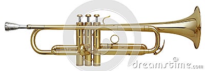 Brass Trumpet Stock Photo