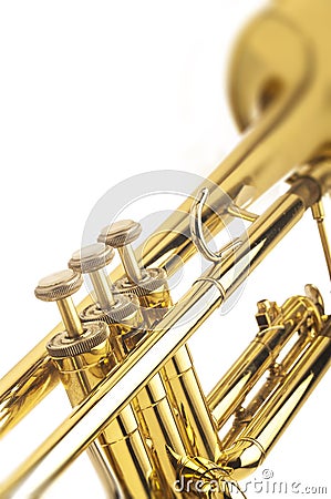 Brass Trumpet Stock Photo