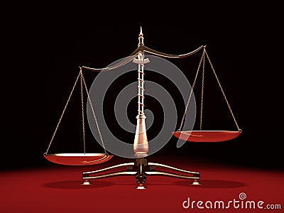 Brass Weight Scales Stock Photo