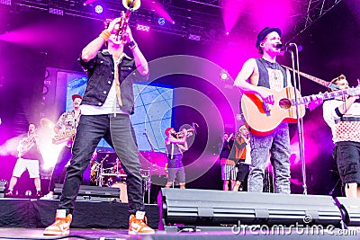The Brasspop-Band Querbeat from Cologne Editorial Stock Photo