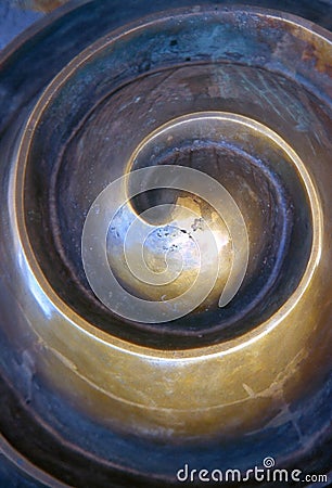 Brassy swirl Stock Photo