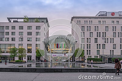 Bratislava, Slovakia Eurovea shopping center facade. Editorial Stock Photo