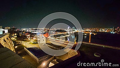 Bratislava, Slovakia - March 2023: Evening city view Editorial Stock Photo