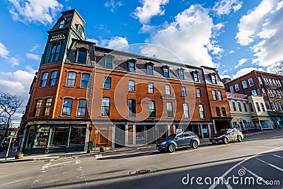 Brattleboro, Vermonts Small Cozy Downtown Area Editorial Stock Photo