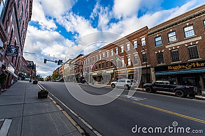 Brattleboro, Vermonts Small Cozy Downtown Area Editorial Stock Photo