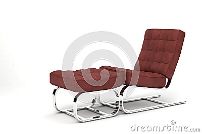 Braun leather Couch Stock Photo