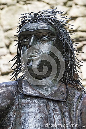 Braunlage, Germanic God Krodo statue, Harz, Germany Editorial Stock Photo