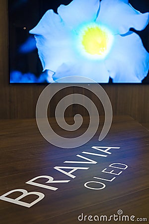 BRAVIA OLED on display at Sony Expo 2019 Editorial Stock Photo