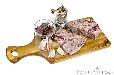 Brawn dish of German cuisine Stock Photo