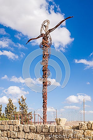 The Brazen Serpent at Mount Nebo Stock Photo