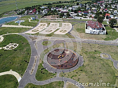 Brazi Park near Ploiesti City , Romania , aerial view Stock Photo