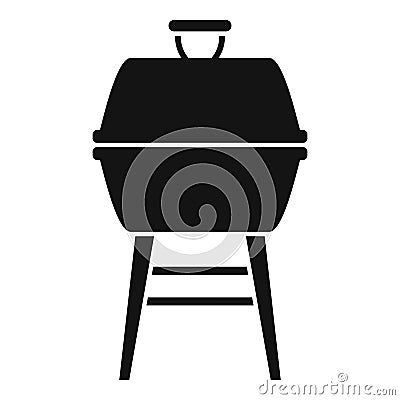 Brazier grill icon, simple style Vector Illustration