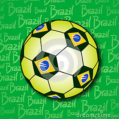 Brazil ball Vector Illustration