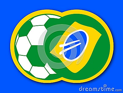 Brazil ball Vector Illustration