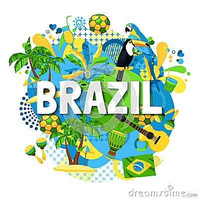 Brazil Carnival Poster Vector Illustration