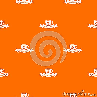 Brazil coffee pattern vector orange Vector Illustration