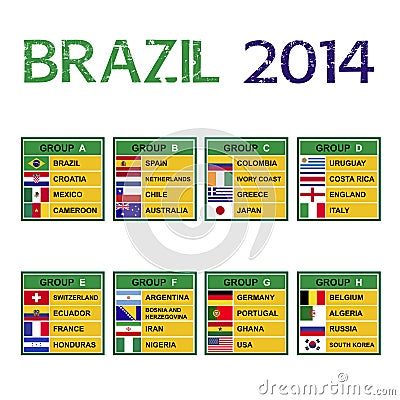 Brazil cup 2014, Soccer Tournament. Vector Illustration