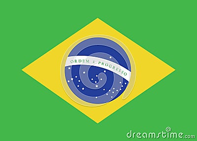 Brazil flag Vector Illustration