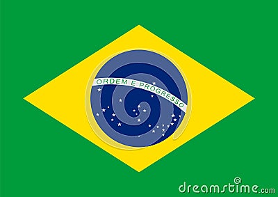 Brazil flag vector Vector Illustration