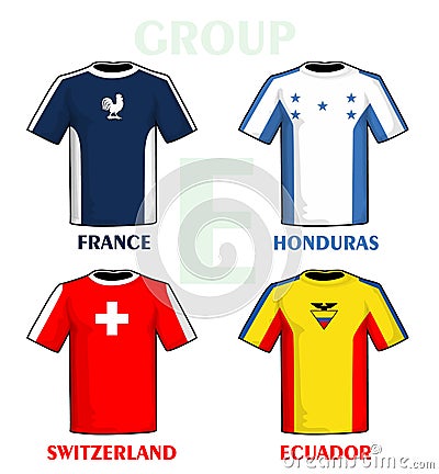 Brazil 2014 group E Vector Illustration