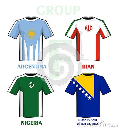 Brazil 2014 group F Vector Illustration