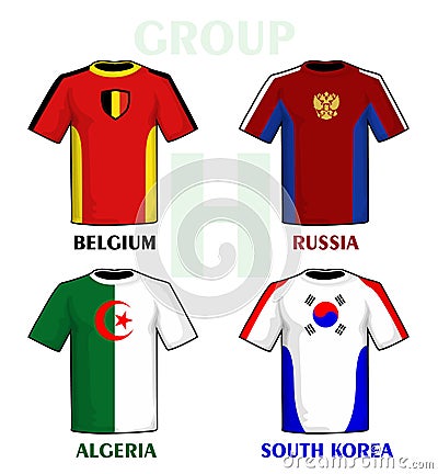 Brazil 2014 group H Vector Illustration