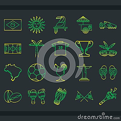 brazil icons. Vector illustration decorative design Cartoon Illustration