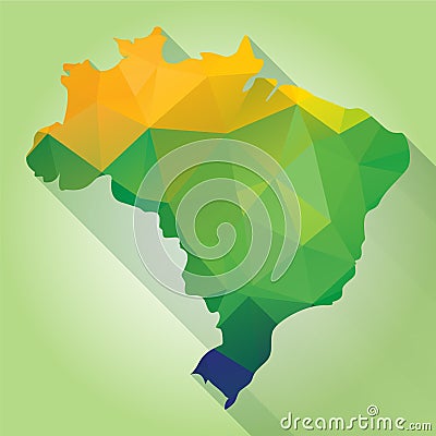 Brazil Map Vector Illustration