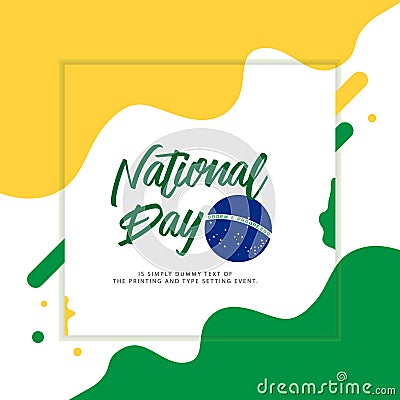 Brazil National Day Vector Template Design Illustration Vector Illustration