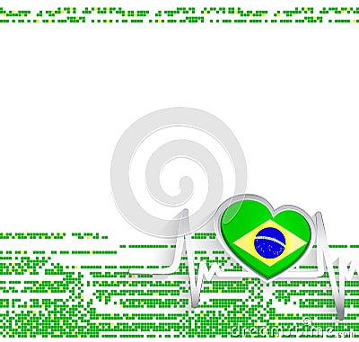 Brazil Patriotic Background Vector Illustration