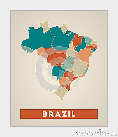 Brazil poster. Vector Illustration