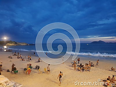 Brazil - Rio de Janeiro - Arpoador Beach Editorial Stock Photo