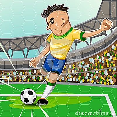 BRAZIL SOCCER Vector Illustration