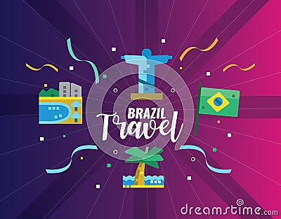 Brazil travel concept. Vector Illustration