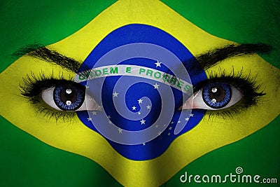 Brazil woman face Stock Photo