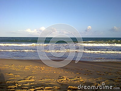 Brazilian Beach, Waves and Sand Stock Photo