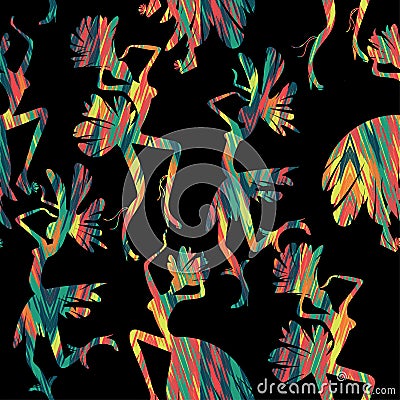 Brazilian Carnival. Seamless pattern. Vector Illustration