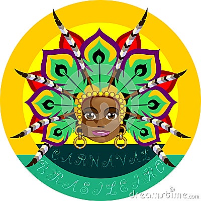 Brazilian Carnival Cartoon Illustration