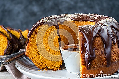 Brazilian carrot cake Stock Photo