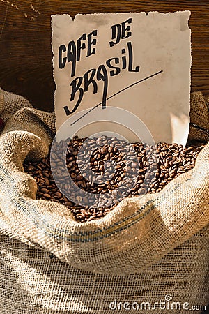 Brazilian coffee bean Stock Photo