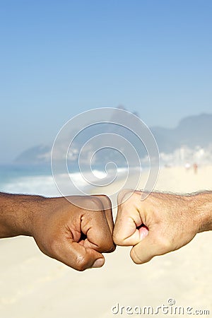 Brazilian Diversity Interracial Hands Together Rio Brazil Stock Photo