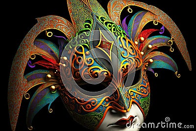 brazilian festival halloween disguise carnival mask Stock Photo